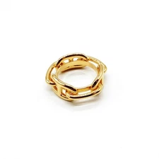 NO TARIFF Hermes Scarf Ring Gold  4489472