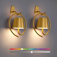 Wandleuchte Innen, 2 StüCk Rgb Wandlampe Mit Akku, Wandleuchte