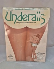 Vintage Underalls Pantyhose In Open Package Size C-D Style 320 - 1978