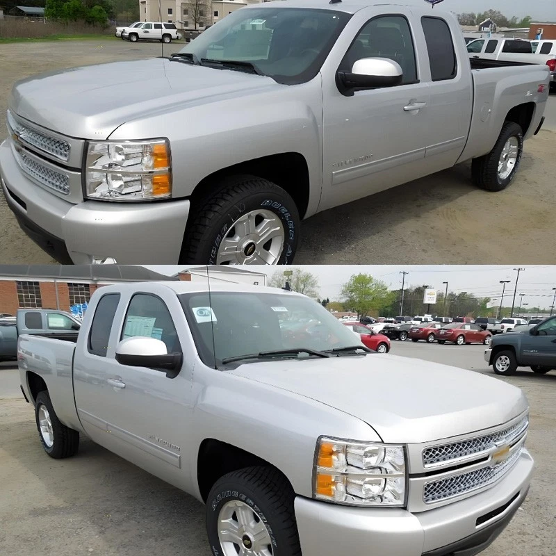 For 2007-2013 Cadillac Escalade ESV EXT 1Pair Side Mirror Covers Caps Silver Ice - Image 4 of 4
