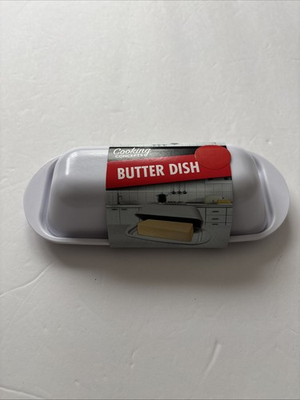 #ad #ad Butter Dish with Lid White Cooking Concepts Melamine New $9.99