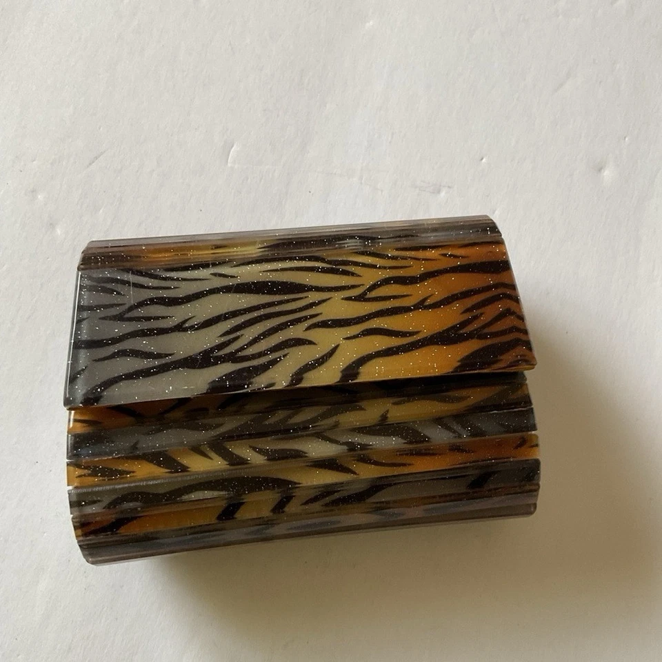 BOLSO CLUTCH KURT GEIGER MINI FIESTA ESTAMPADO TIGRE NUEVO SIN ETIQUETAS Foto 2 de 4