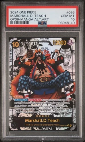 2024 ONE PIECE OP09-EMPERORS IN THE NEW WORLD #093 MARSHALL D. TEACH PSA 10
