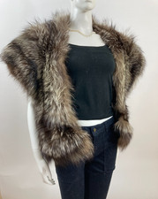 Beautiful Soft Silver Fox Fur Stole Wrap Shawl - Vintage Fur