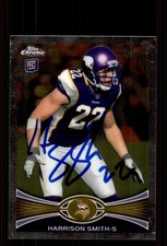 Signed Football Card Auto Harrison Smith 2012 Topps Chrome #77 Minnesota Vikings