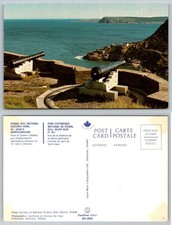Signal Hill St. John's Newfoundland Queen's Battery Cannons Postcard Canada
