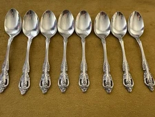 Lot of (8) Teaspoons  Oneida RENOIR-PEMBROOKE Stainless - Excellent Condi