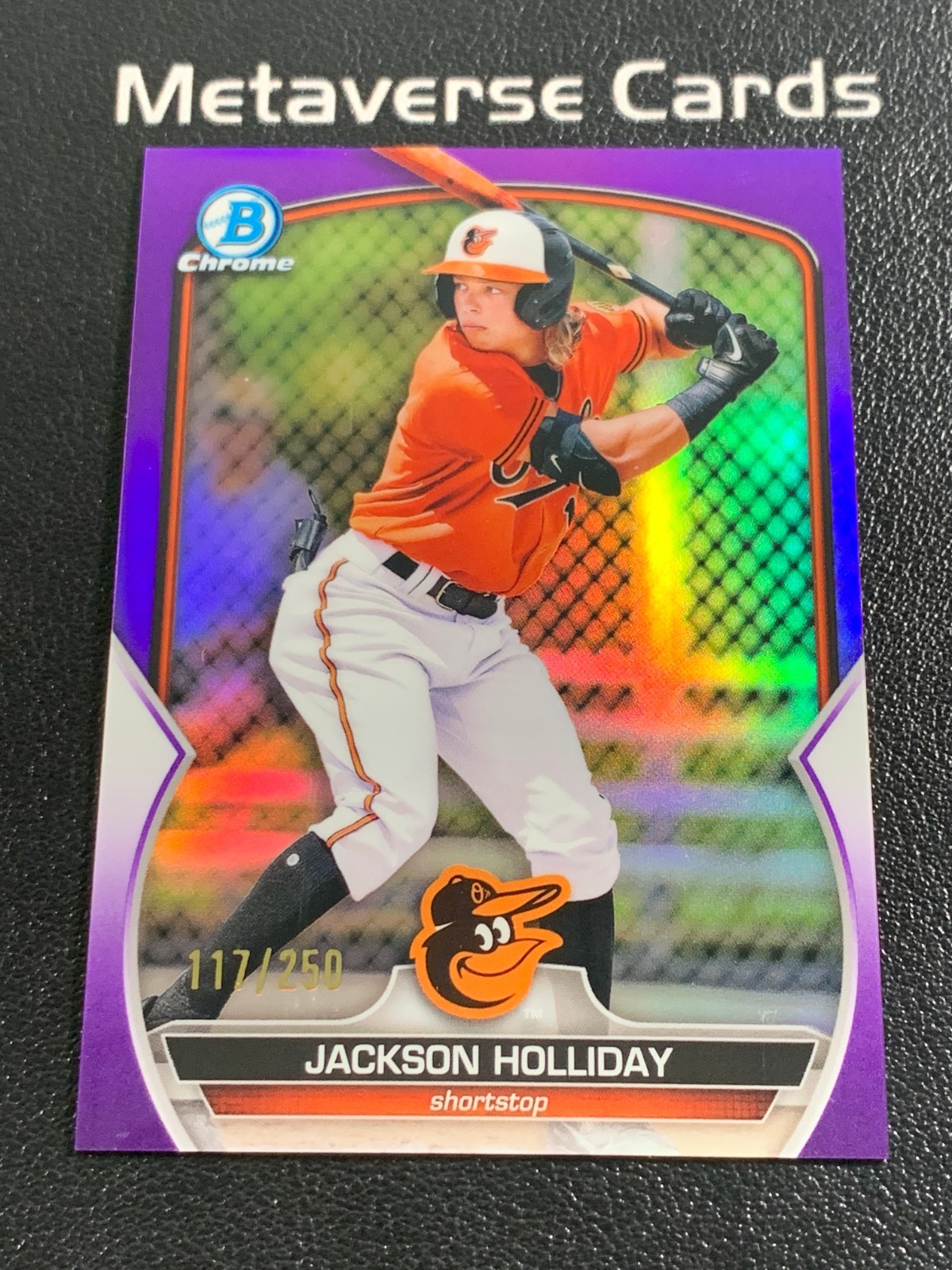 2023 Bowman Chrome Prospects Purple Refractor #BCP-20 Jackson Holliday 117/250