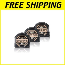 3-Pack Tape Measure Set, 25-Foot, Military-Grade Case
