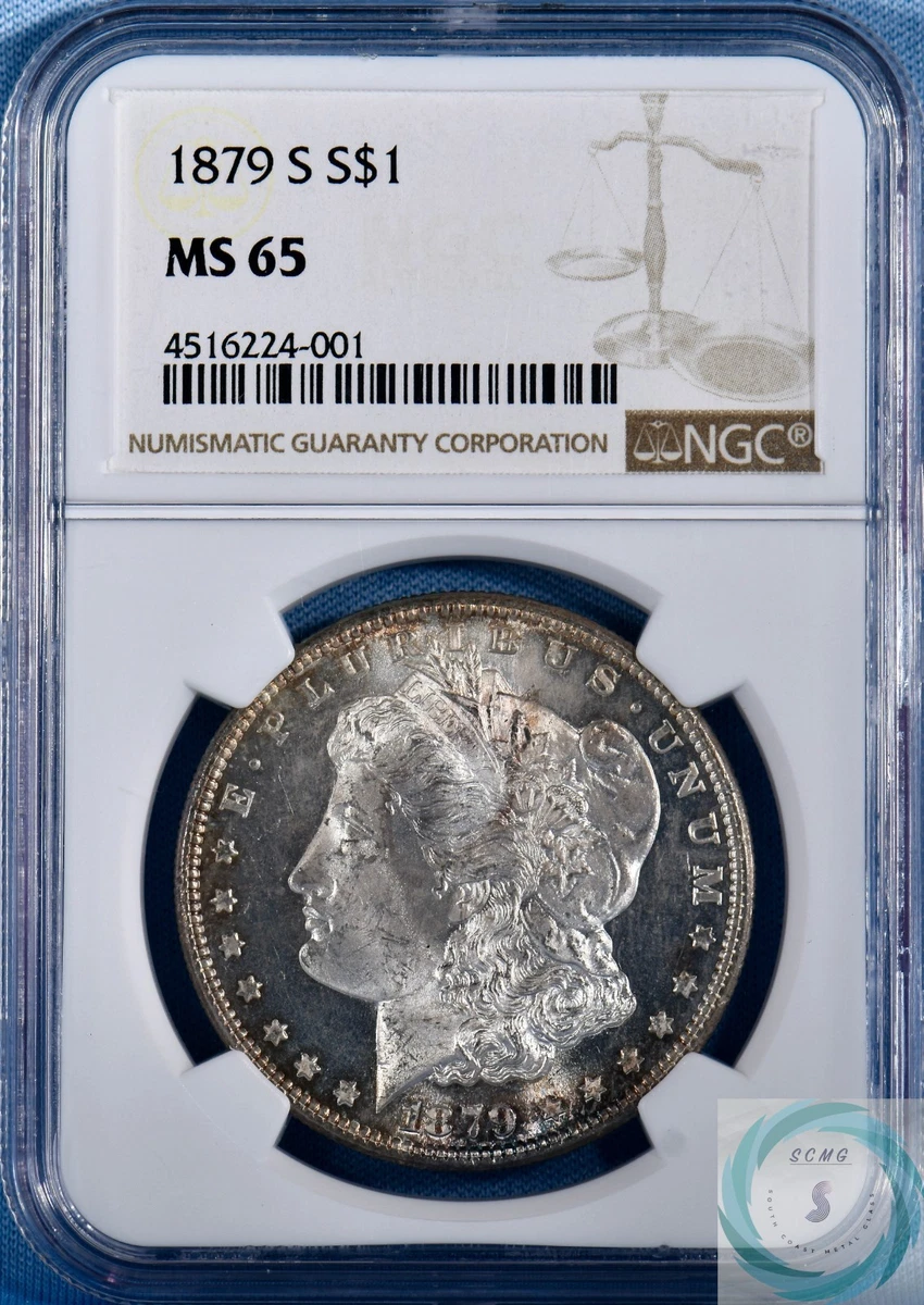 San Francisco MS 65 Graded 1879 Year Morgan US Dollars (1878-1921