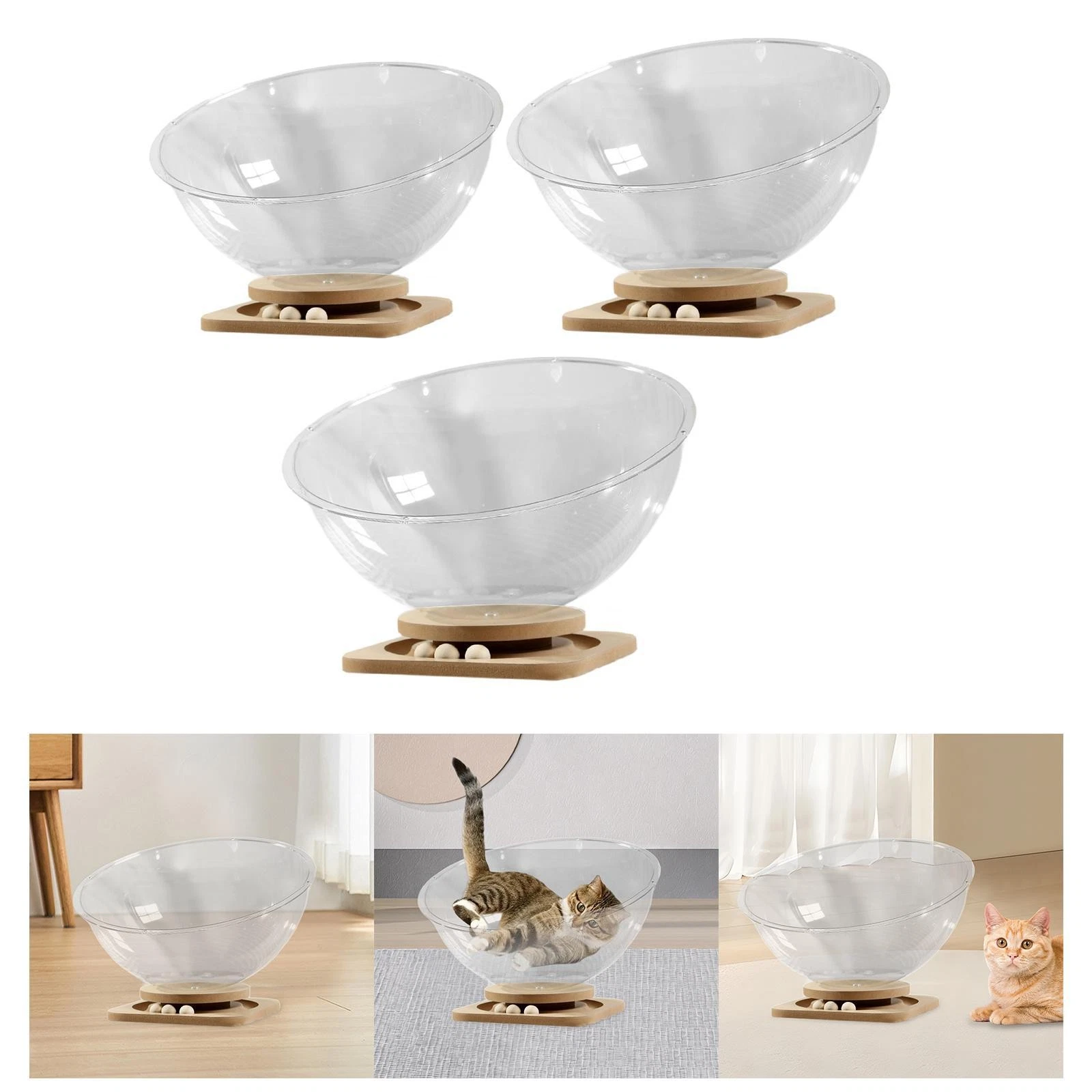 Space Capsule Cat Bed Summer Cat Cradle Stable Clear Activity Centre Easy