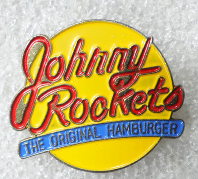 Johnny Rockets Pin The Original Hamburger Logo Diner Promotional Enamel Badge