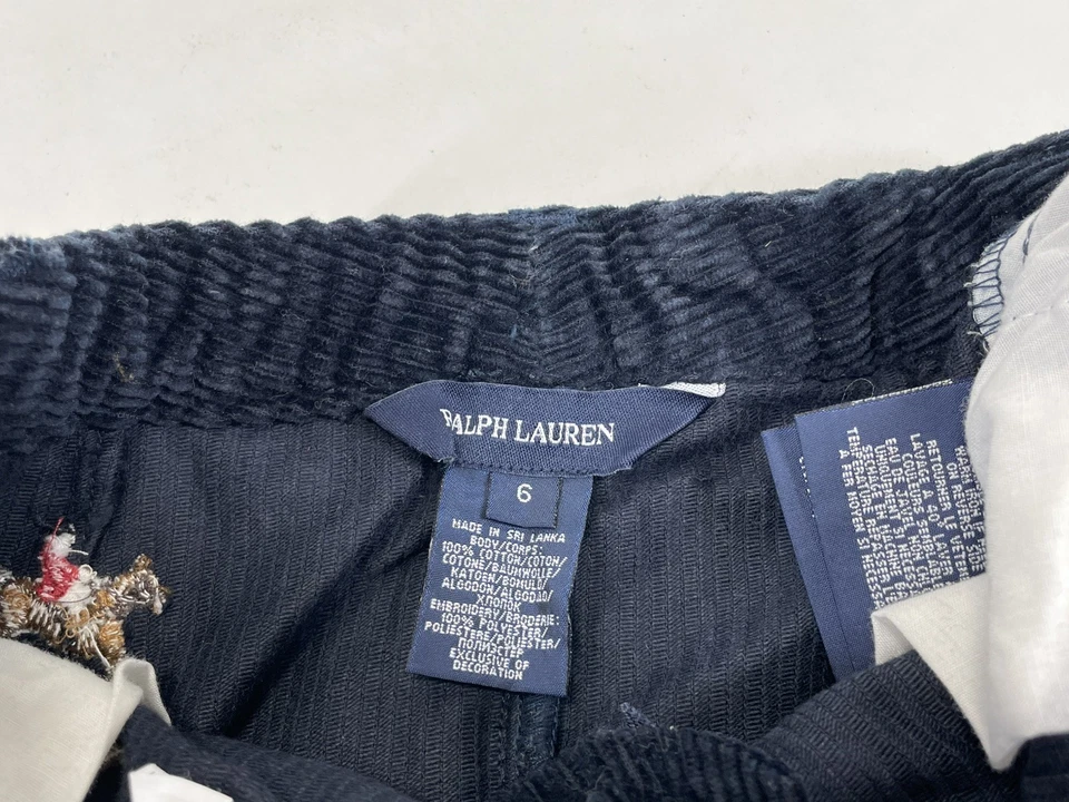 Ralph Lauren Embroidered Corduroy Skirt Girls Size 6 Blue All Over Equestrian - Image 4 of 4