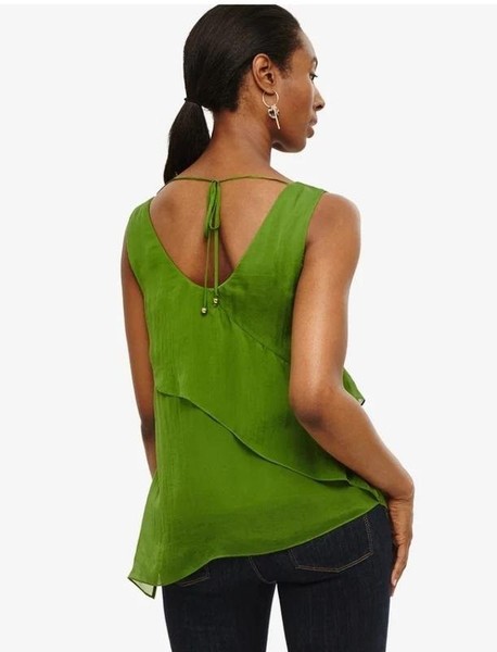 Women Phase Eight Shirt Green Viscose L