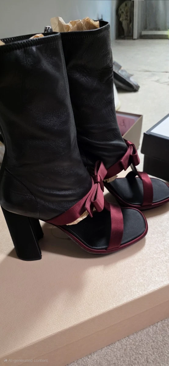 PRADA Leather Upper Red Boots for Women for sale | eBay