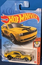HOT WHEELS '18 Dodge Challenger SRT Demon JEG'S MUSCLE MANIA 10/10 Yellow