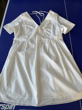 Banana Republic Factory White Stripe Jacquard Mini Dress Size XL