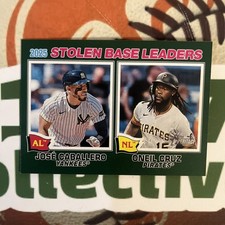 2026 Topps Heritage Stolen Base Leaders Caballero/Cruz Green Border #4
