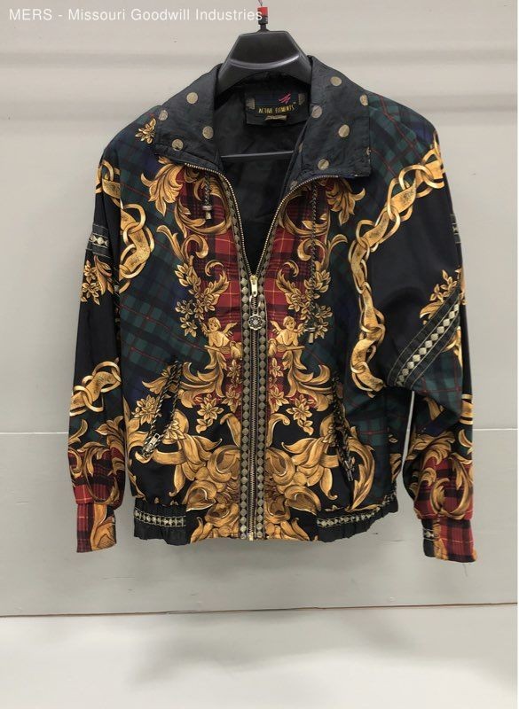 Active Elements Mens Multicolor Baroque Plaid Zip… - image 1