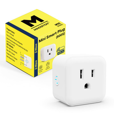 Smart Plug, 15A Mini Z-Wave 800 Series Plug-In Socket with Built-In Repeater And