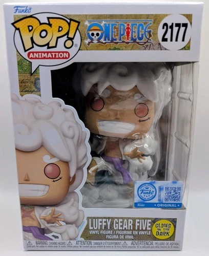 Funko Pop! One Piece Luffy Gear Five (Glow) GameStop Excl #2177 + Protector