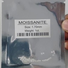 1.7mm Round Cut loose stone E-F Color Moissanite Stone Pack of 1ct