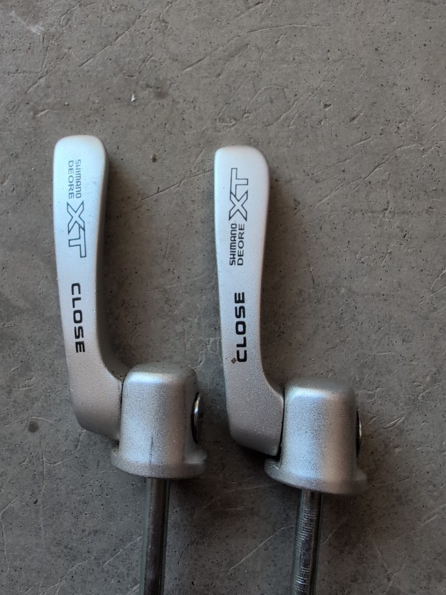 Paire De Brochettes à Dégagement Rapide Shimano – Avant Et Arrière, Argent, Deore/LX/XT/STX