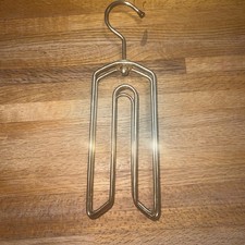 1960's VTG BRASS Tie Monarch-Scarf / Belt Hanger Hanging Swivel Closet Organizer