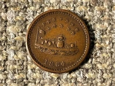 1864 Monitor Our Navy Patriotic Civil War Token