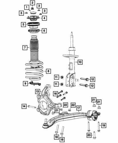 Tornillo de cabeza hexagonal delantero para Chrysler Pacifica 2017-2019 (N/P 6511925AA)