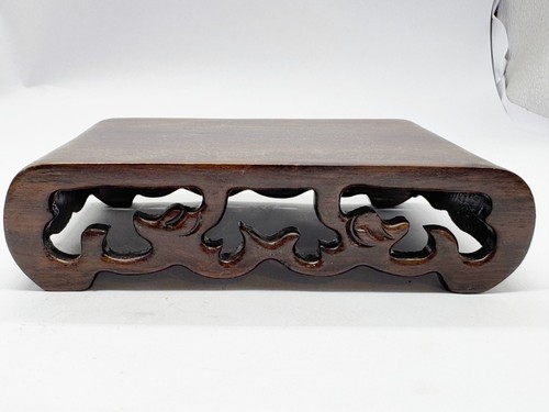 ANTIK/VINTAGE HOLZ HOLZ GESCHNITZT CHINESISCHES ORNAMENT SOCKEL STÄNDER AUFLAGE SOCKEL