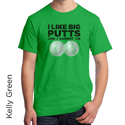 I like Big Putts Golf T-Shirt Sir Mix A Lot Likes to Golf Putting NWT 1075m