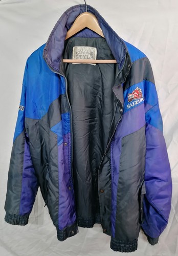 Vintage 1980s Bike Style Suzuki Motorcycles Bomber Jacket - XXL (estimated) - Bild 9 von 14