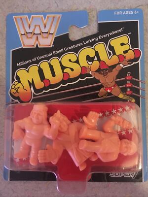 One WWE Legends M.U.S.C.L.E. Men Mattel Wrestling Figures, 3 WWE Legends Inside!