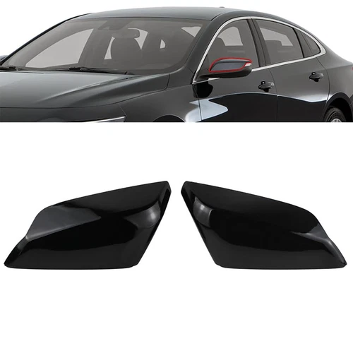 For Chevrolet Malibu Left & Right Side Mirror Cover Cap 2016-2024 Gloss Black