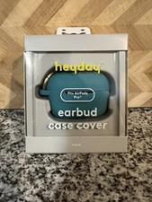 heyday Airpods Pro Silicone Earbud Case Cover with Clip Aqua Green
