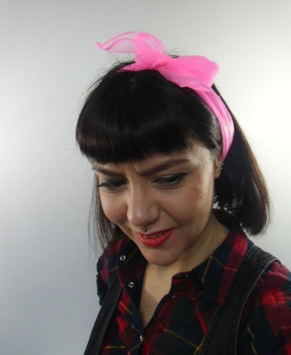 Foulard Carré En Tulle Noir Fin - Mousseline Transparente, Pour Coiffure Pin-up