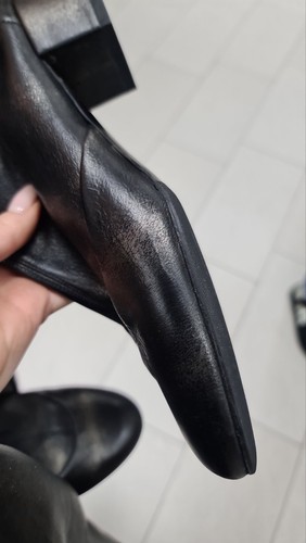 CHANEL Metallic Black Leather CC Thigh High Over The Knee Boots Sz. 41 - 第 8/10 張圖片