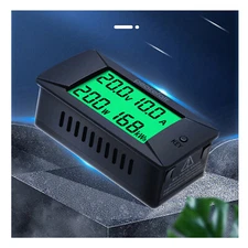 DC 0-300V 300A LCD Digital Voltmeter Ammeter Voltage Amp Power Panel KWh Meter