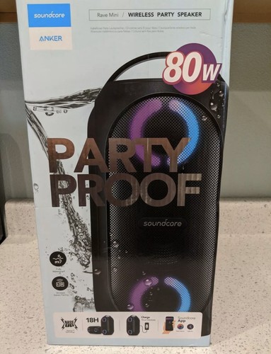 Soundcore Rave Mini Speaker - 80 WATTS A3390 - PORTABLE - BLUETOOTH FREE SHIP