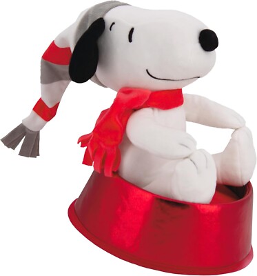 Snoopy Christbaumspitze Peanuts Comics Plüsch Stoff Rot & Weiß Punze Neu