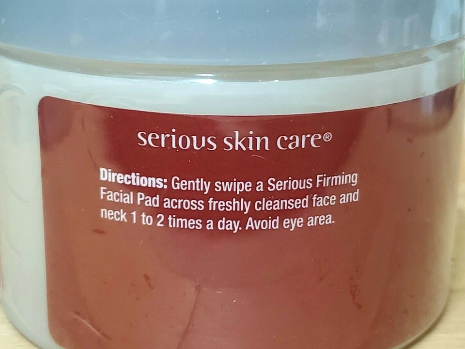 Serious Skin Care ~ Firming Facial Pads ~ 60 pre-soaked pads NEW SEALED Foto 3 de 3