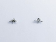 Sterling Silver Surgical Steel tiny bee stud earrings- insects, bees, apiary
