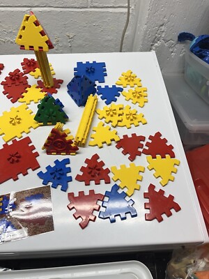 zakky② Zaks Sak Building Toy Set - Vintage Ohio Art Geometry Game