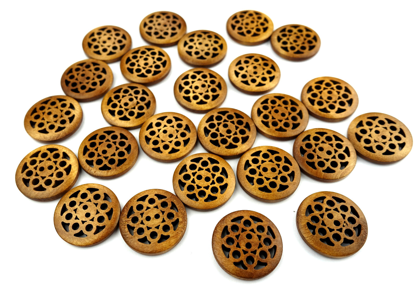 12 Holzknöpfe Oval 5,0 X 1,3 Cm – Dunkelbraun, 2 Löcher, Für Mäntel, Jacken & Bastelprojekte