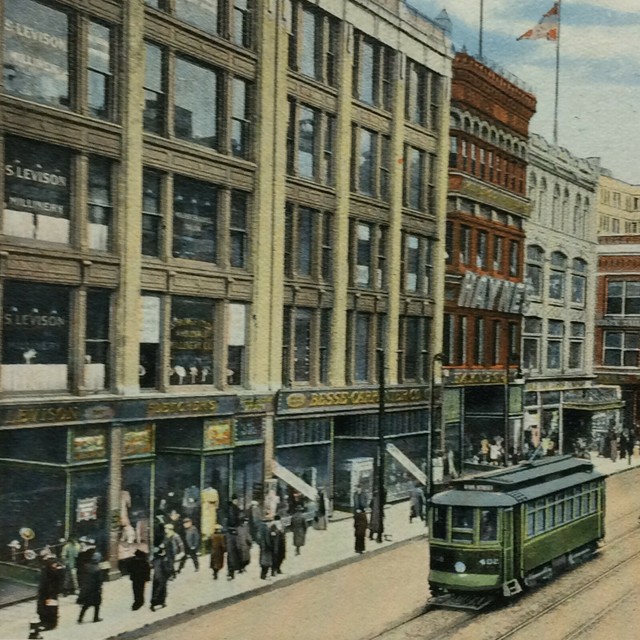 Vtg Postcard Main Street Springfield Massachusetts Scene 1916 eBay