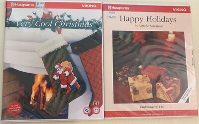 Husqvarna Viking Embroidery Design Disk CD Multiformat Designer 1/PC Lot of 2