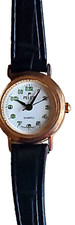 NEW = "PELEX" -LADIES JAPANESE QUARTZ-MOVEMENT - REAL LEATHER STRAP - WRISTWATCH