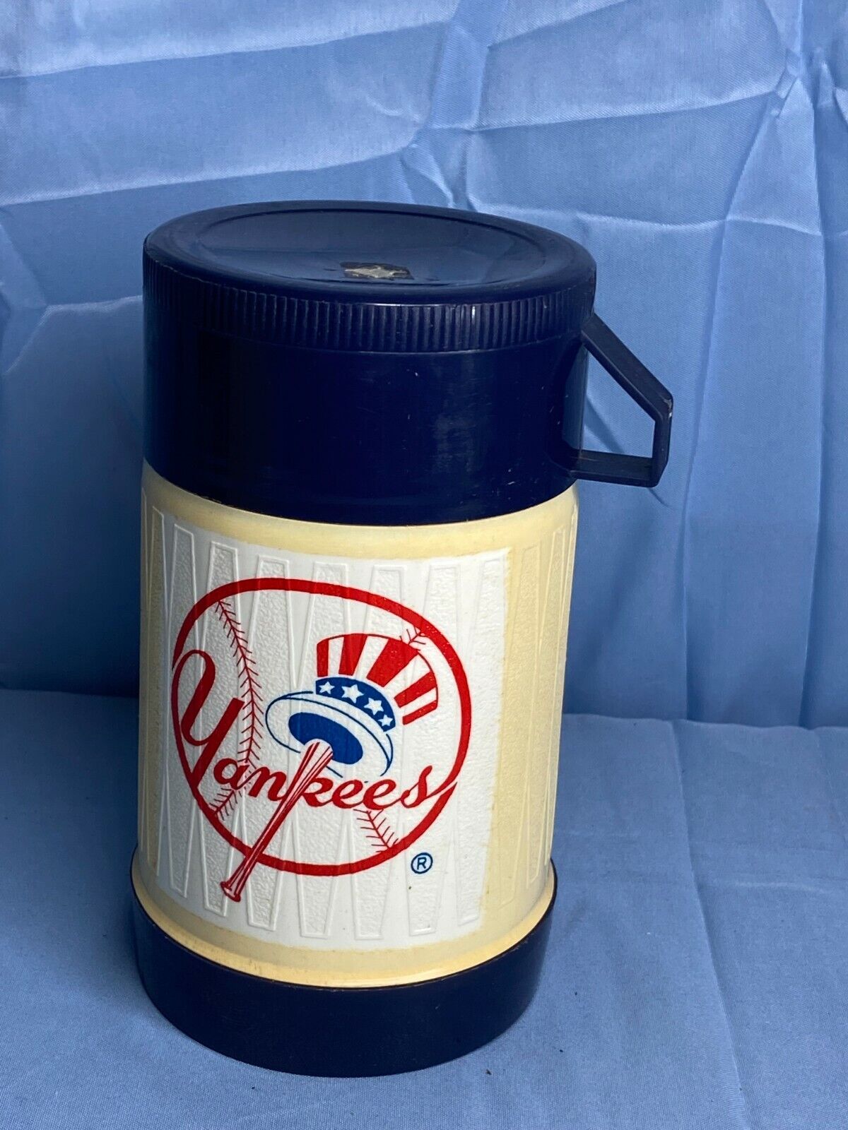 Vintage New York Yankees Black Dellwood Baseball Thermos Bottle