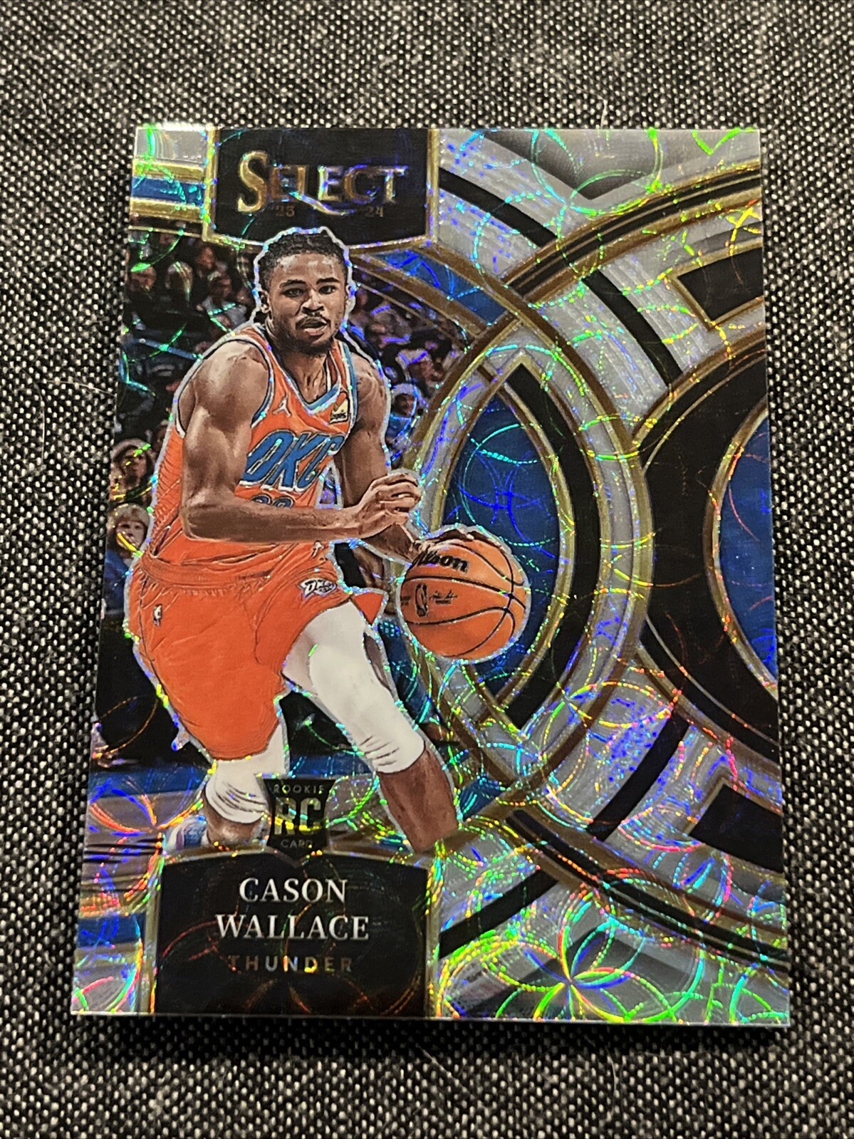 2023-24 Panini Select Cason Wallace Rookie Premier Silver Scope Prizm RC